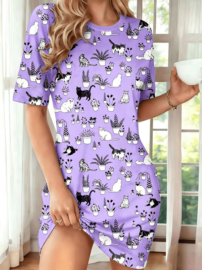 Crazy Cats Nightgown
