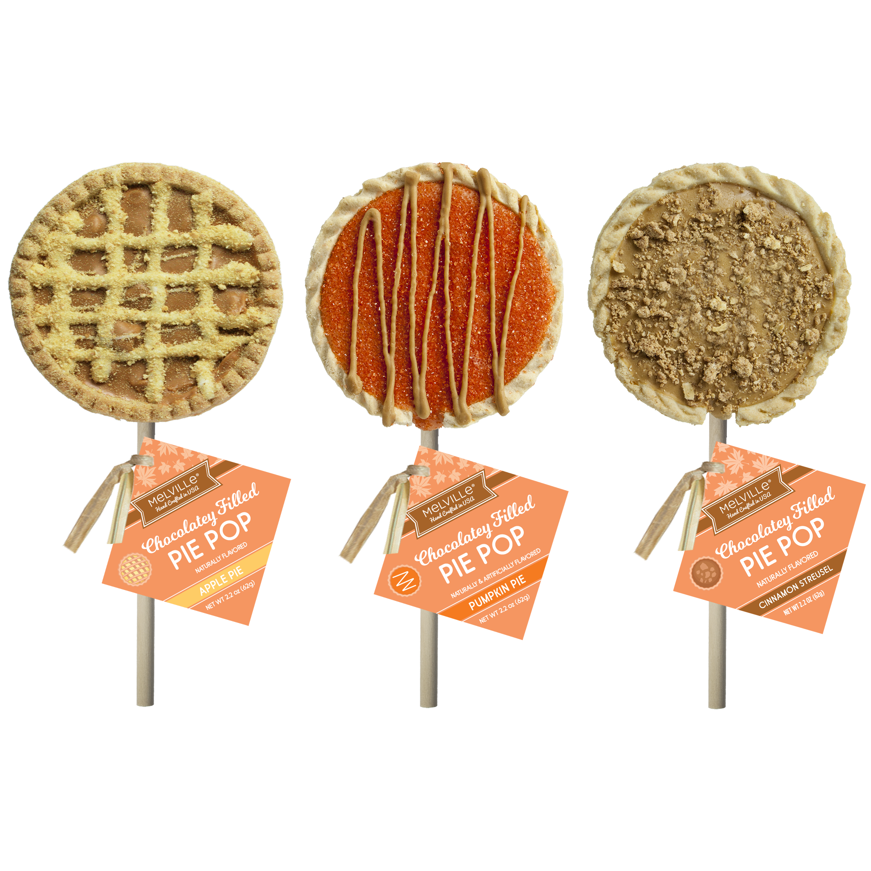 Fall Flavored Pie Pops - Apple, Pumpkin Spice, Cinnamon Streusel