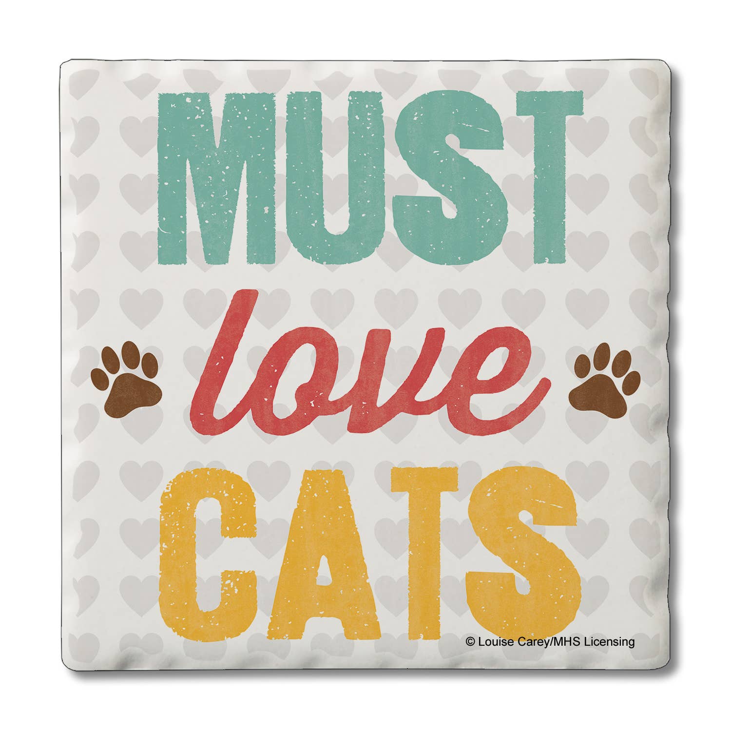 Must Love Cats Absorbent Stone Coaster