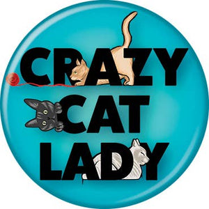 Cat Lady Buttons Round Button Pin