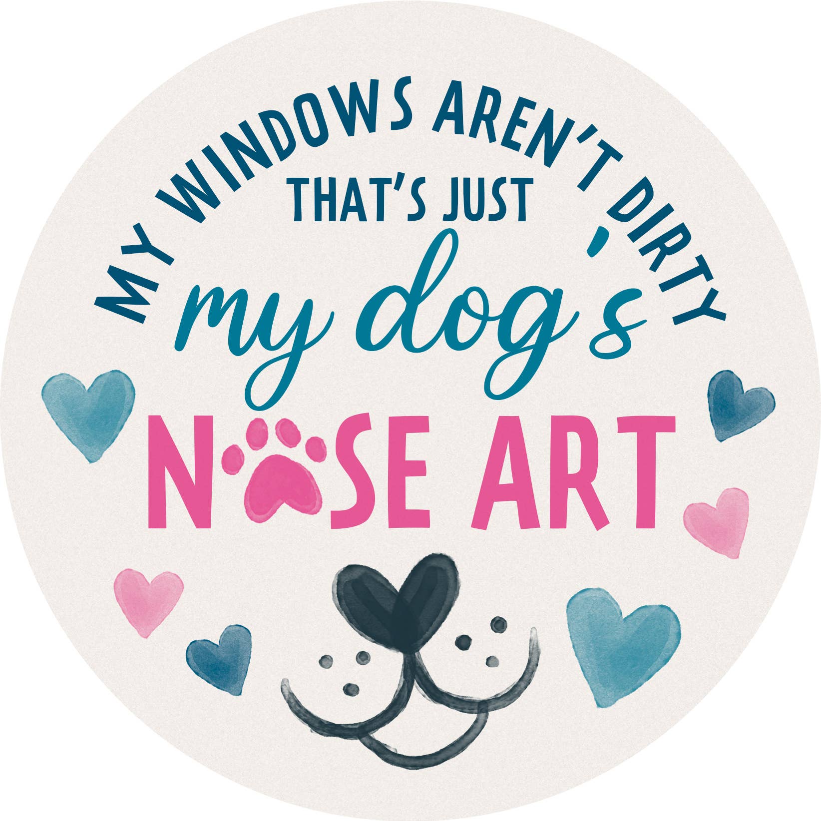 Dog Nose Art Car Coaster