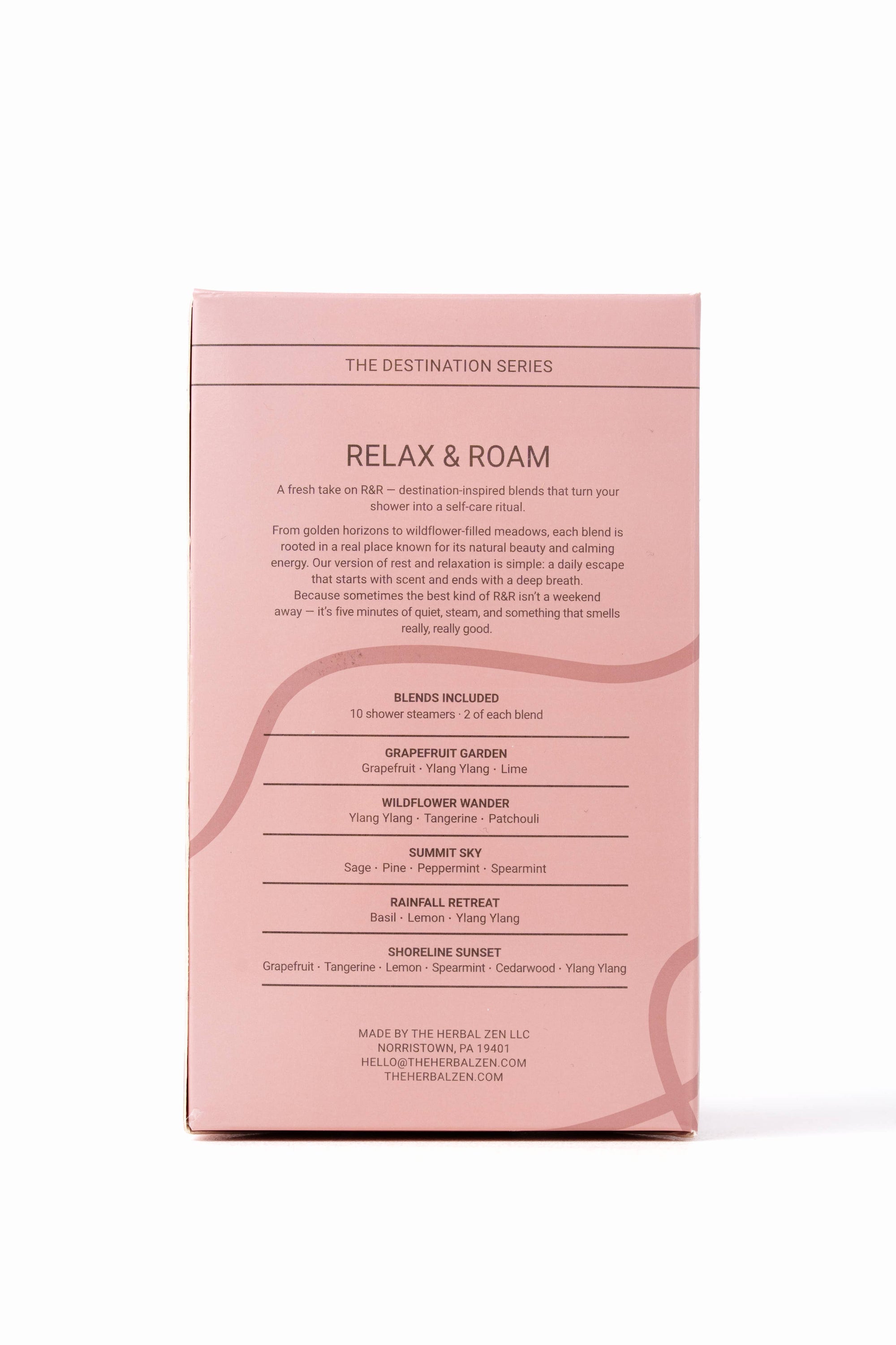 Relax & Roam Shower Steamer Variety Box | 5 Scents