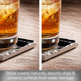 Work Around Me Absorbent Stone Tumbled Tile Coaster