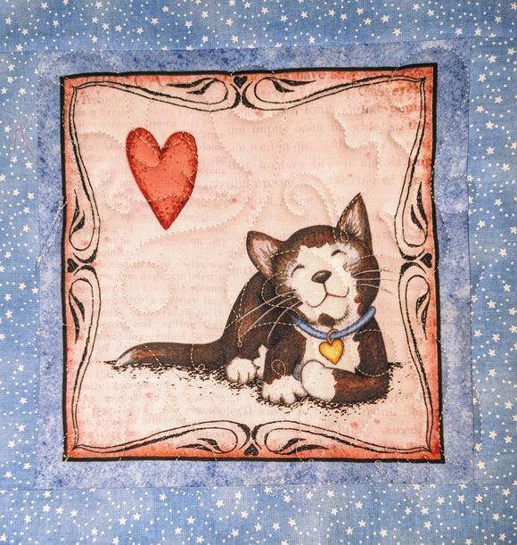 Rescue Pet Potholders/Hotpads: Cat with Heart