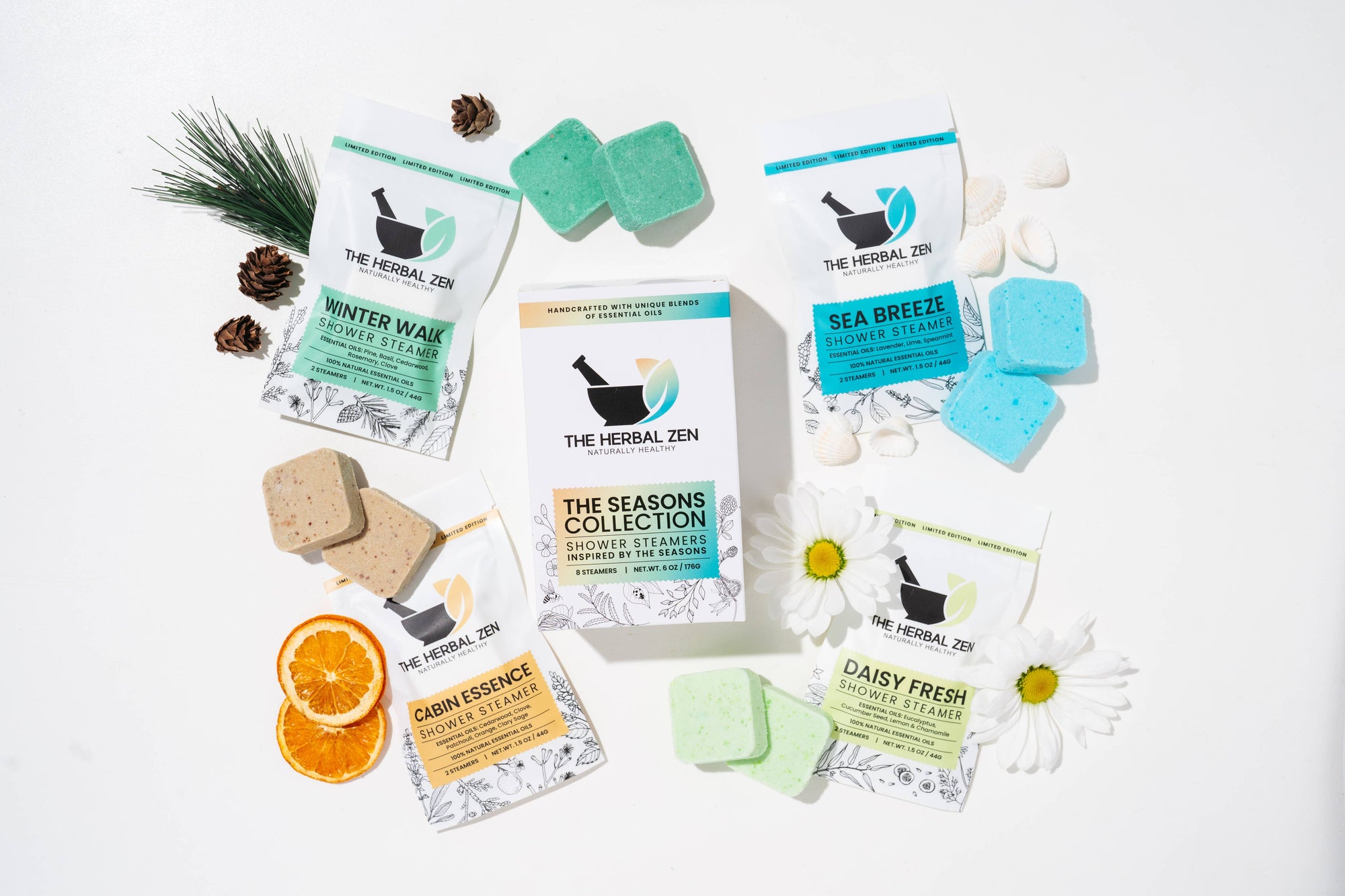 Shower Steamer Gift Box – 4 Blend Variety Set