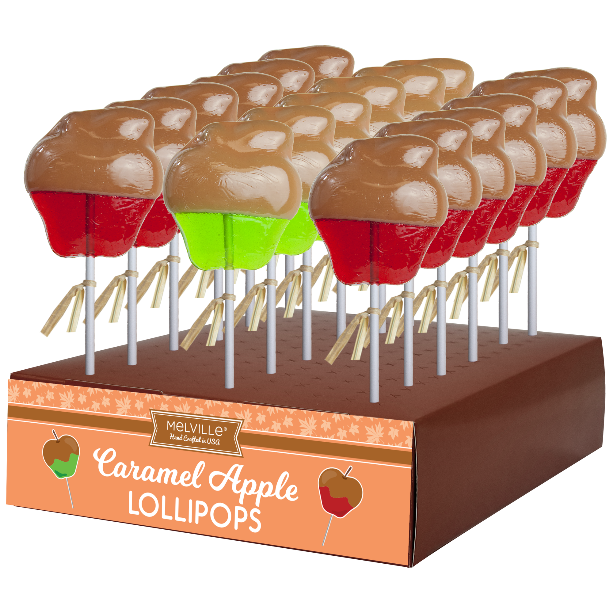 Caramel-Dipped Apple Lollipops