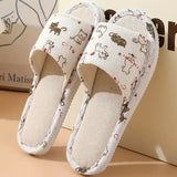 Cat Print House Slippers