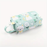 Green Floral Kitty Toilette Bag