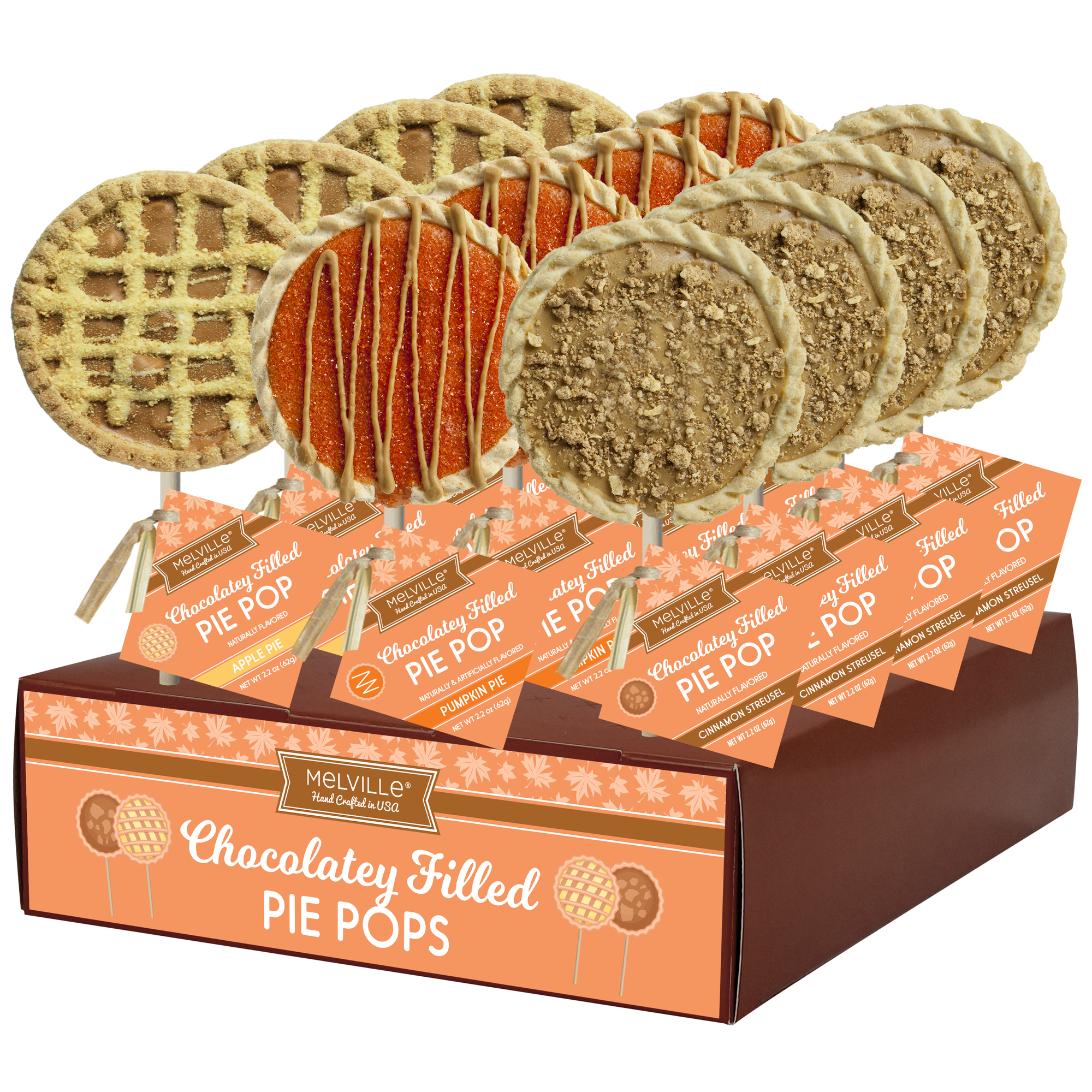 Fall Flavored Pie Pops - Apple, Pumpkin Spice, Cinnamon Streusel