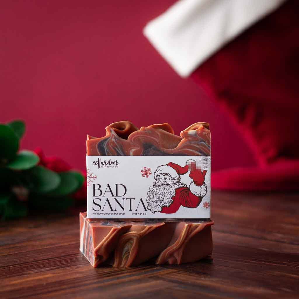 Bad Santa Bar Soap – bath & body treat at the Feline Community Network gift shop