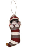 Kitty Jingle Bell Stocking Christmas Ornament