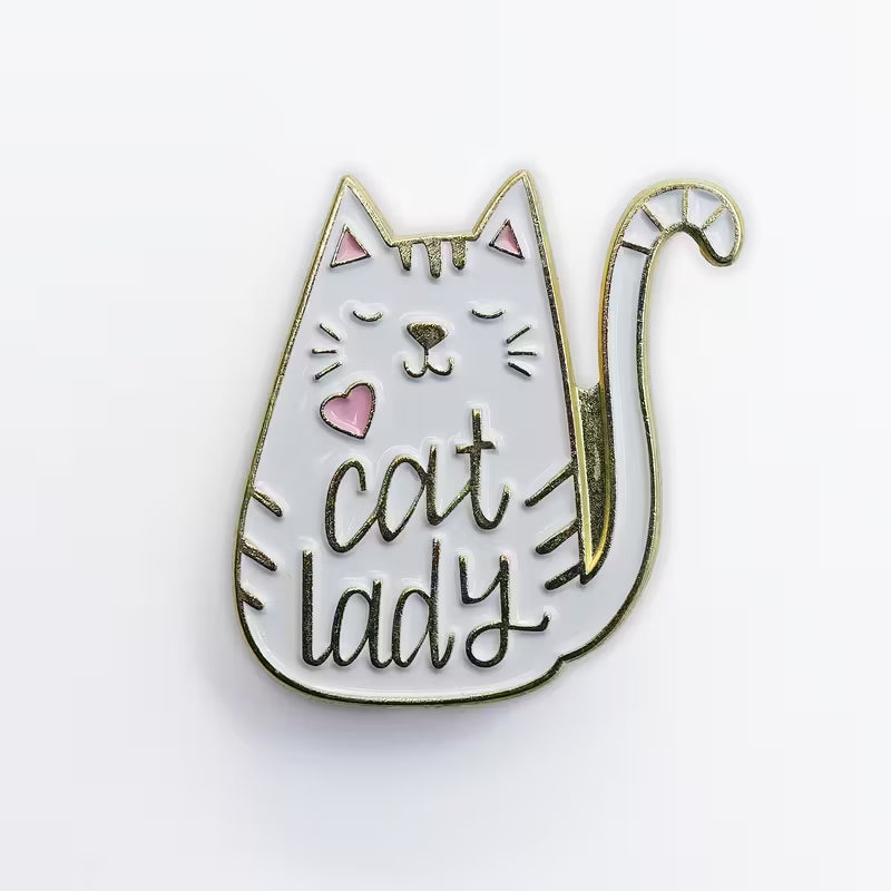 Cat Lady Enamel Pin