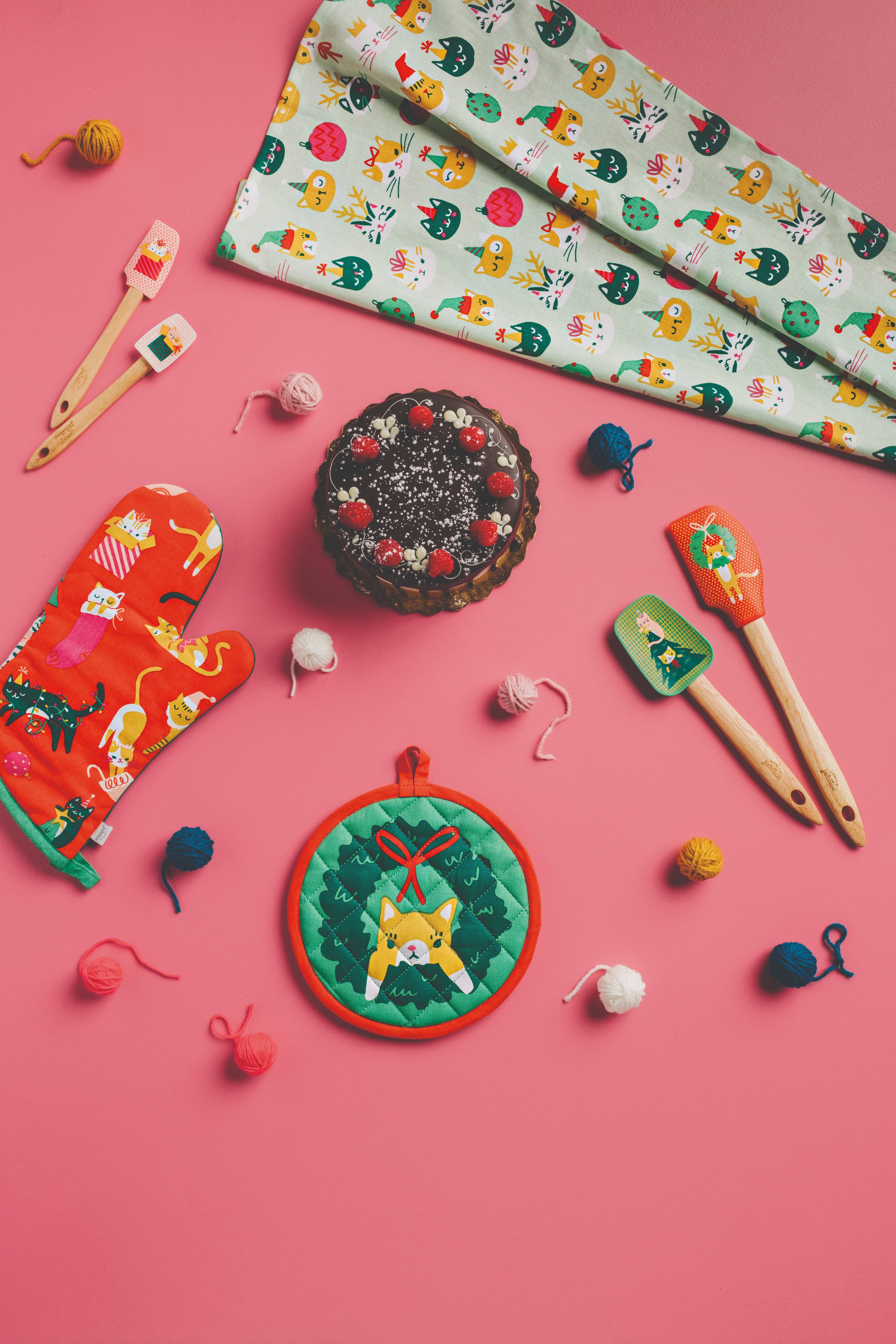 Let it Meow Christmas Potholder