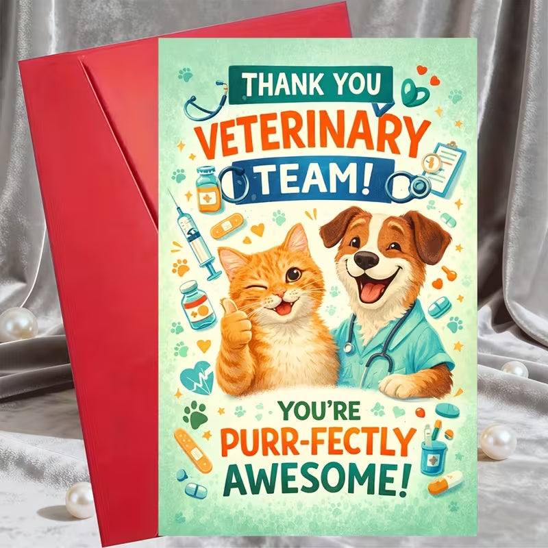 Thank You Veterinary Team Greeting Card