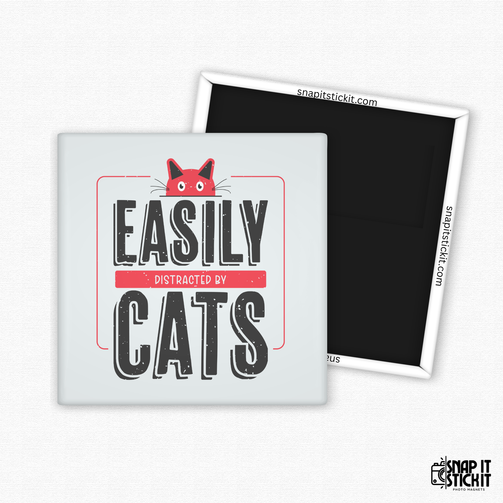 Easily Distracted by Cats – Funny Cat Magnet