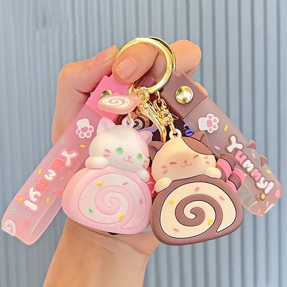 Kitty Cake Keychain