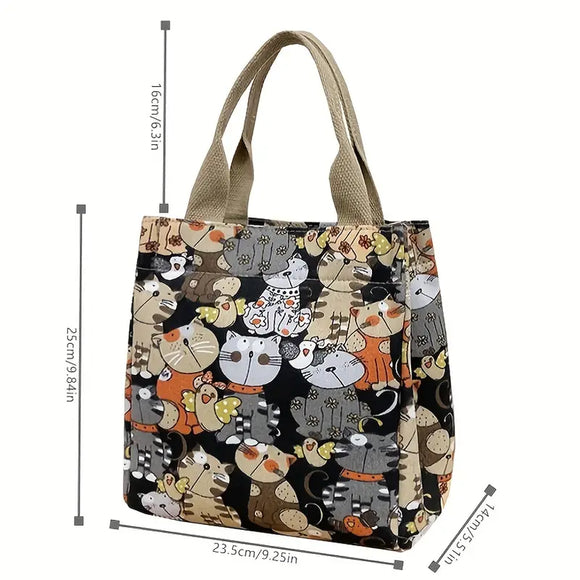 Crazy Cat Lady Canvas Lunch Tote