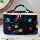 Colorful Paw Print Toiletry Bag