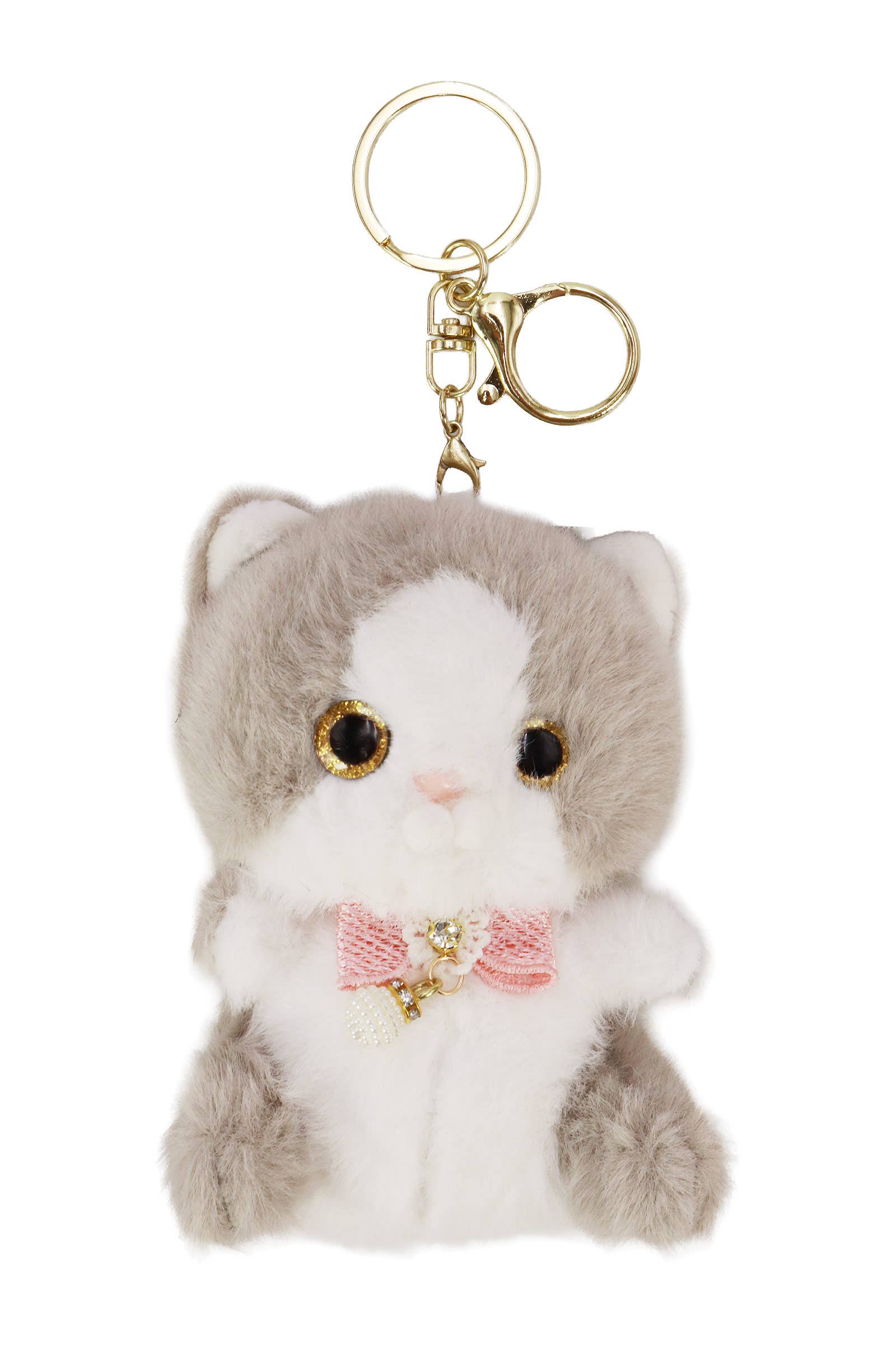 Posh Cute Kitty Cat Fuzzy Stuffed Key Chain
