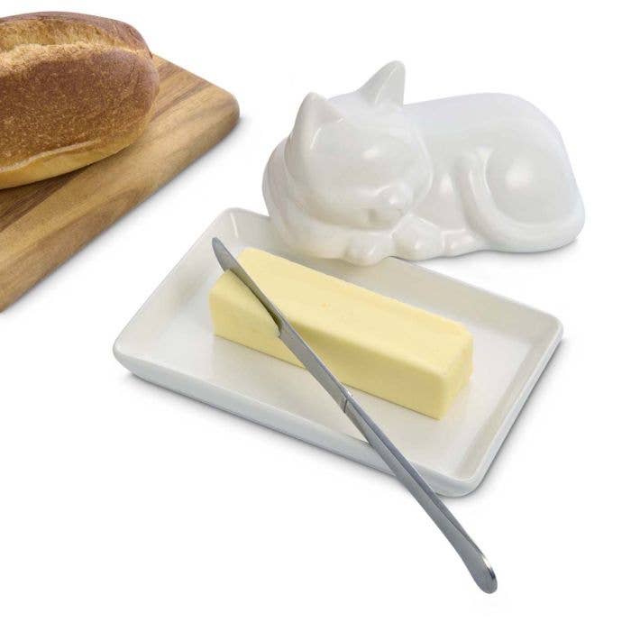 HIC Kitchen Cat Butter Dish With Lid
