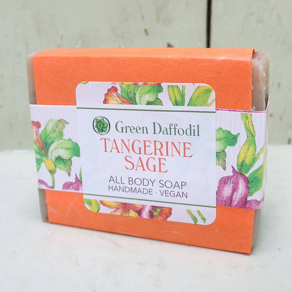 Tangerine Sage Natural Handmade Bar Soap - Citrus