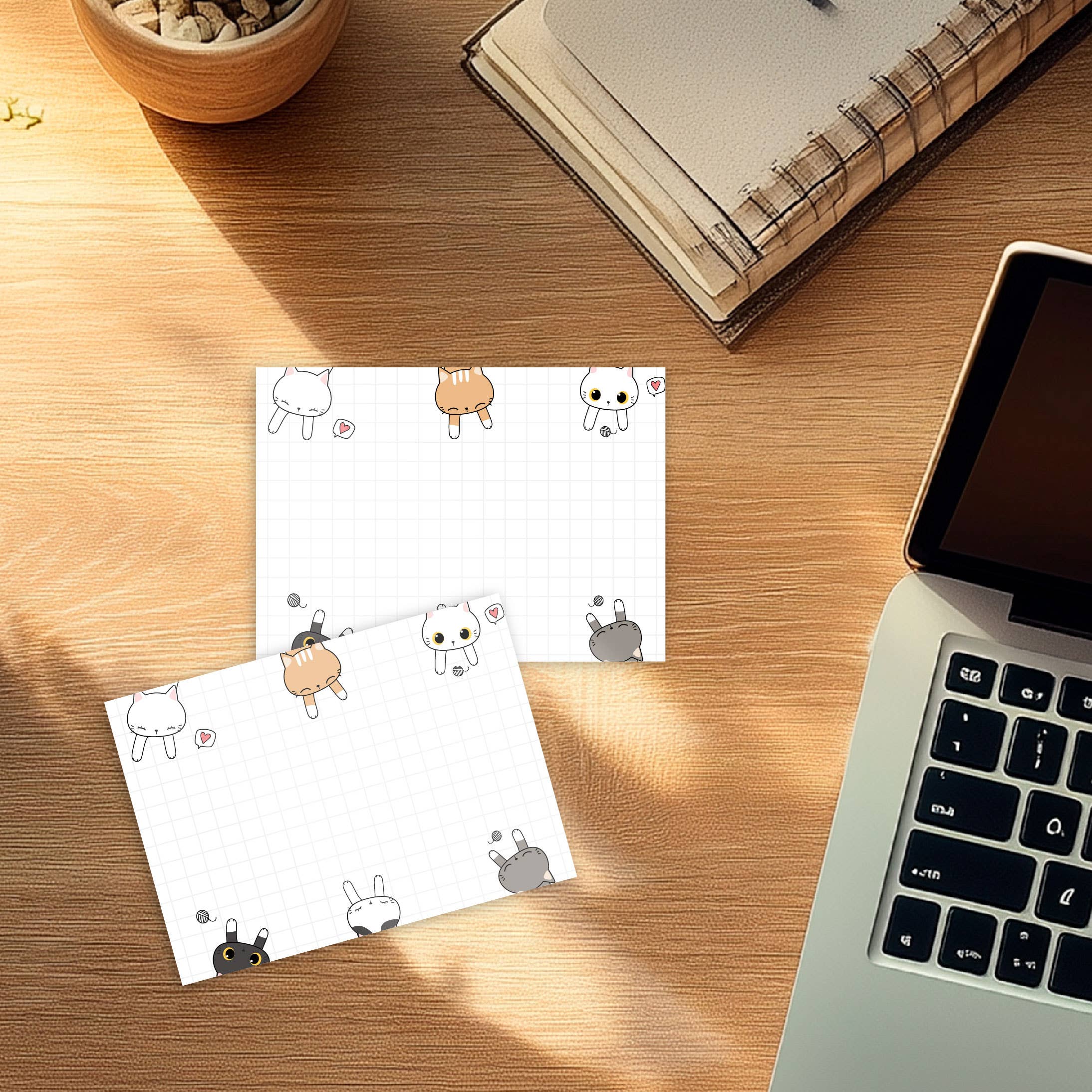 Cat Peekaboo Grid Post-it® Note 3x4