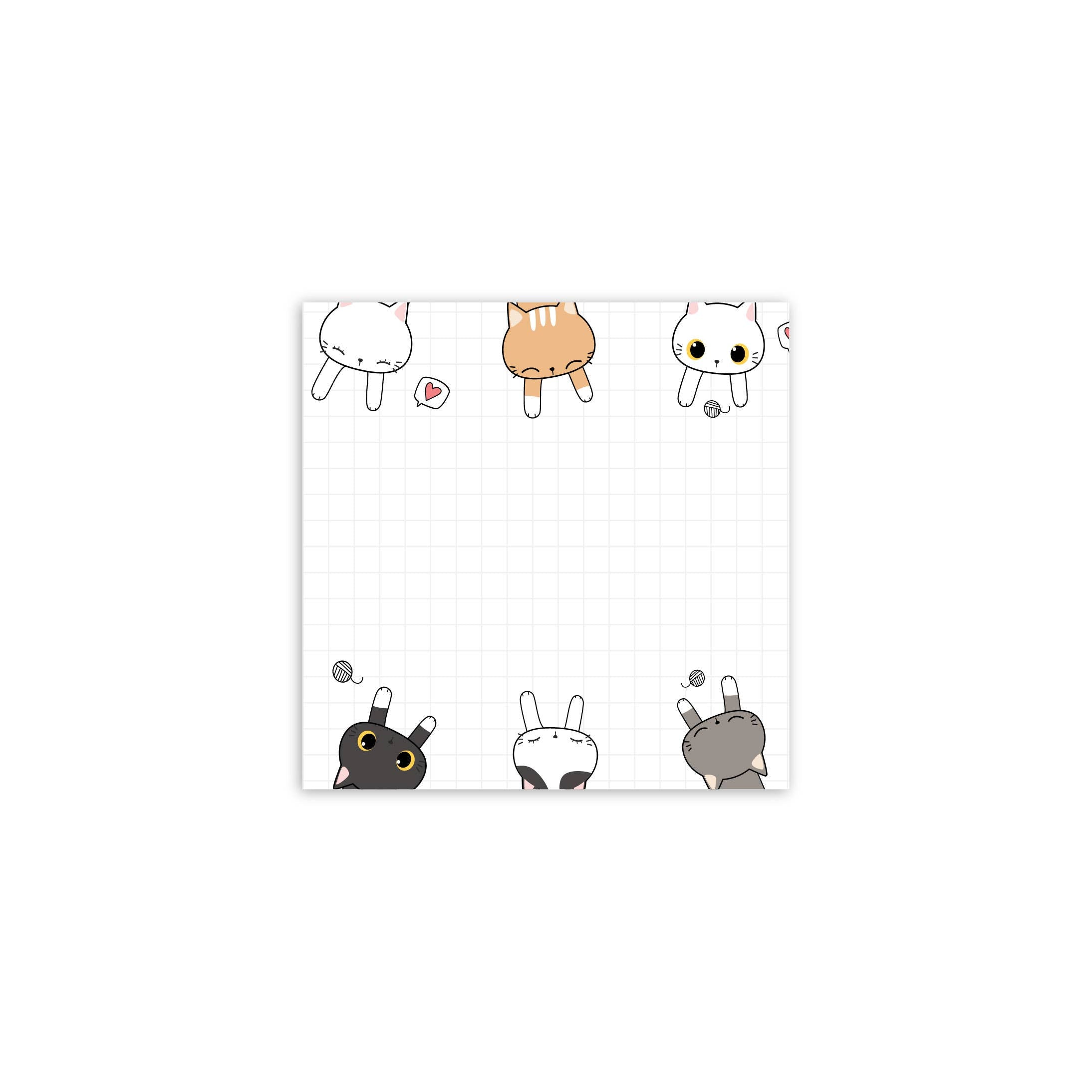 Playful Cats Grid Post-it® Note 3x3