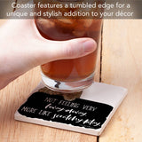 Scratchey-Bitey Absorbent Stone Tumbled Tile Coaster