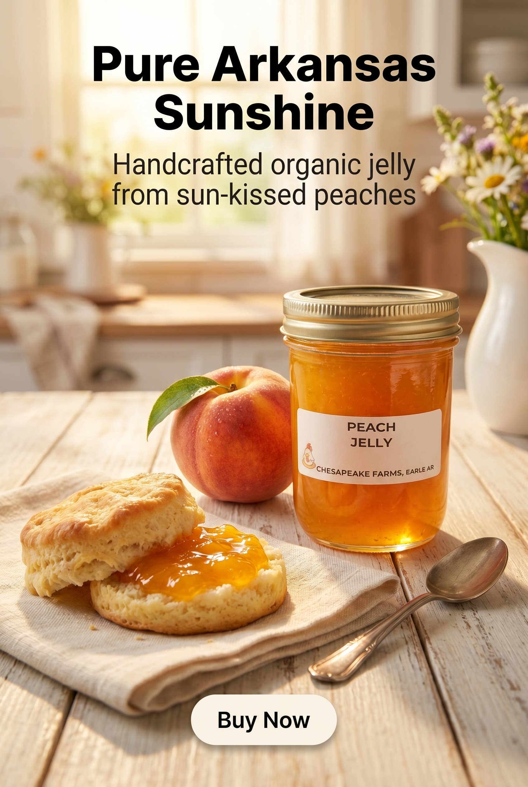 Chesapeake Farms Small-batch Peach Jelly 8oz