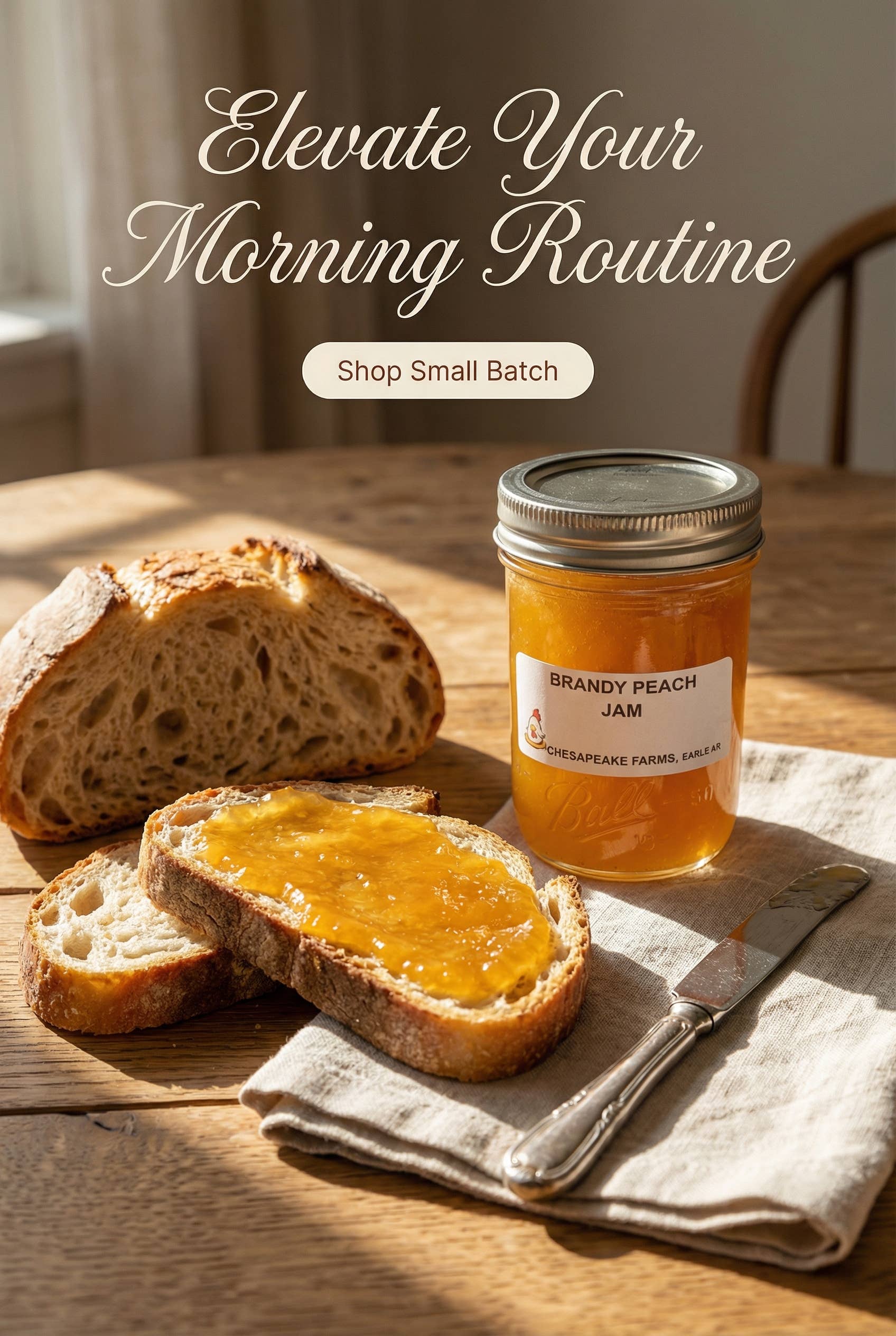Chesapeake Farms Small-batch Brandy Peach Jam 8oz