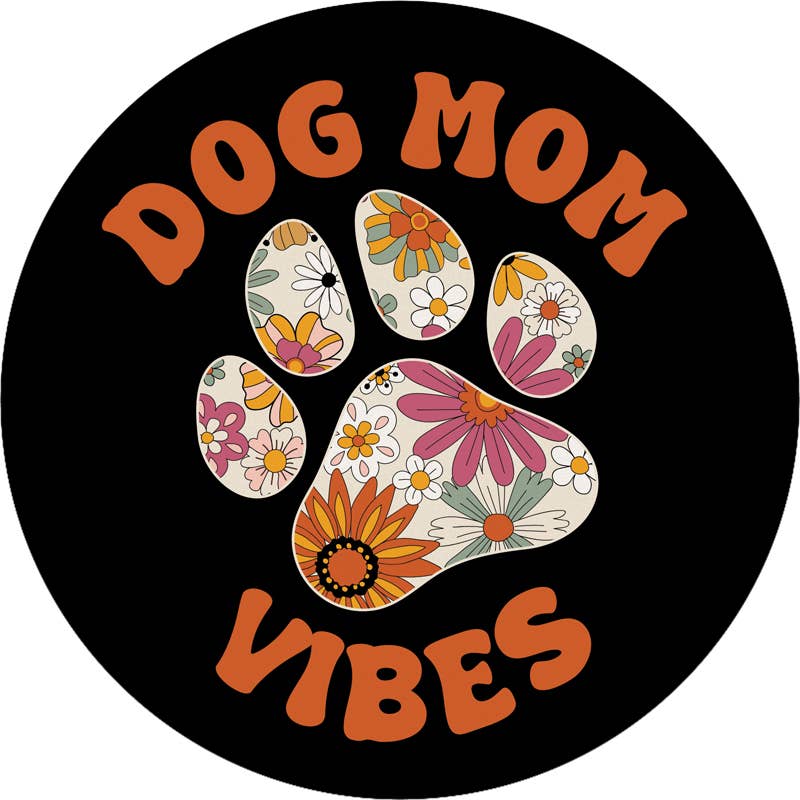 Dog Mom Vibes Car Coaster