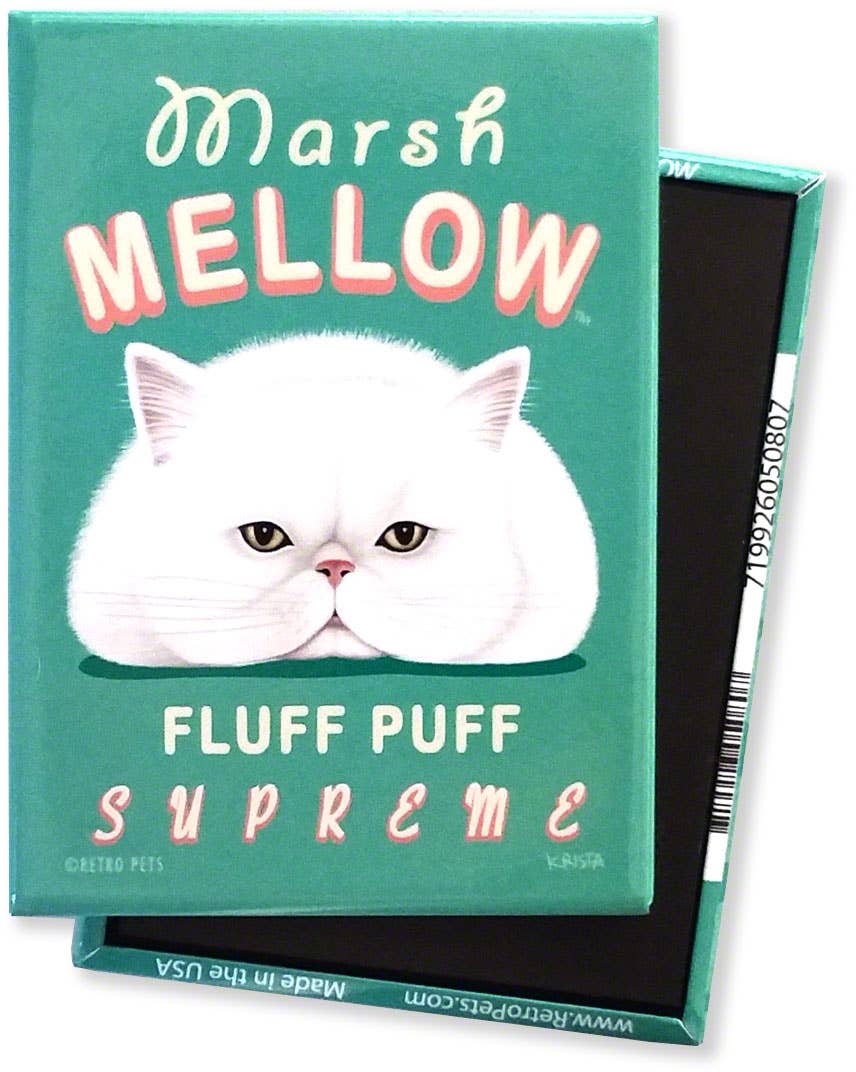 Marsh Mellow Cat Magnet