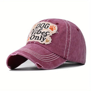 Dog Vibes Only Vintage Distressed Baseball Hat