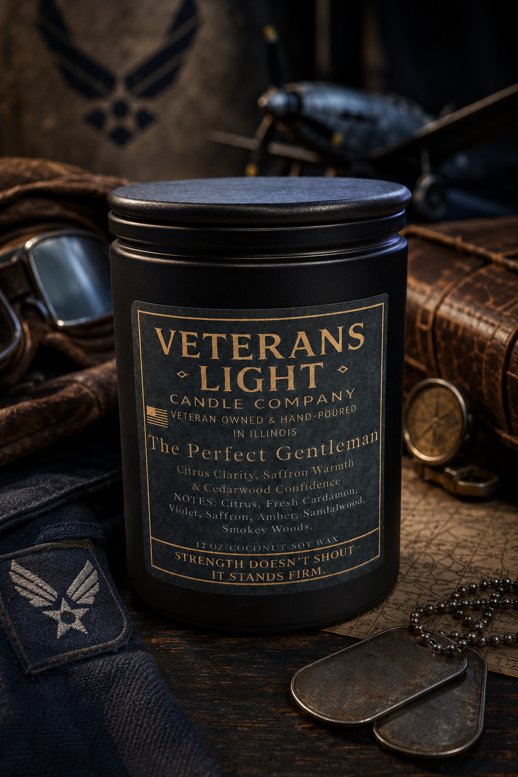 Veterans Light Gentlemen’s Arsenal Candle Collection | Masculine Line : The Perfect Gentleman