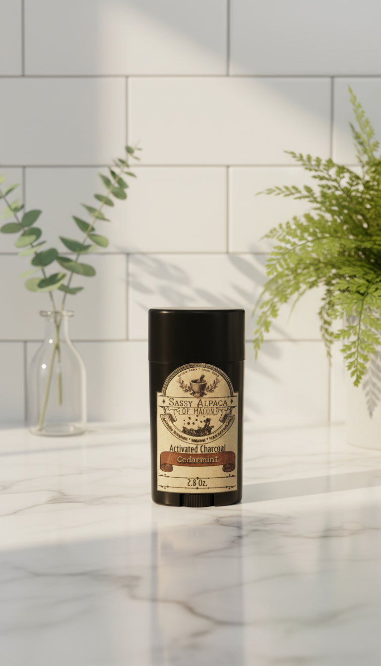 The Sassy Alpaca Deodorant with Activated Charcoal: Cedarmint