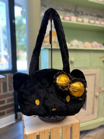 Hello Kitty Black Fuzzy Bag