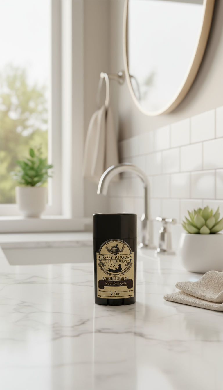 The Sassy Alpaca Deodorant with Activated Charcoal: Red Dragon