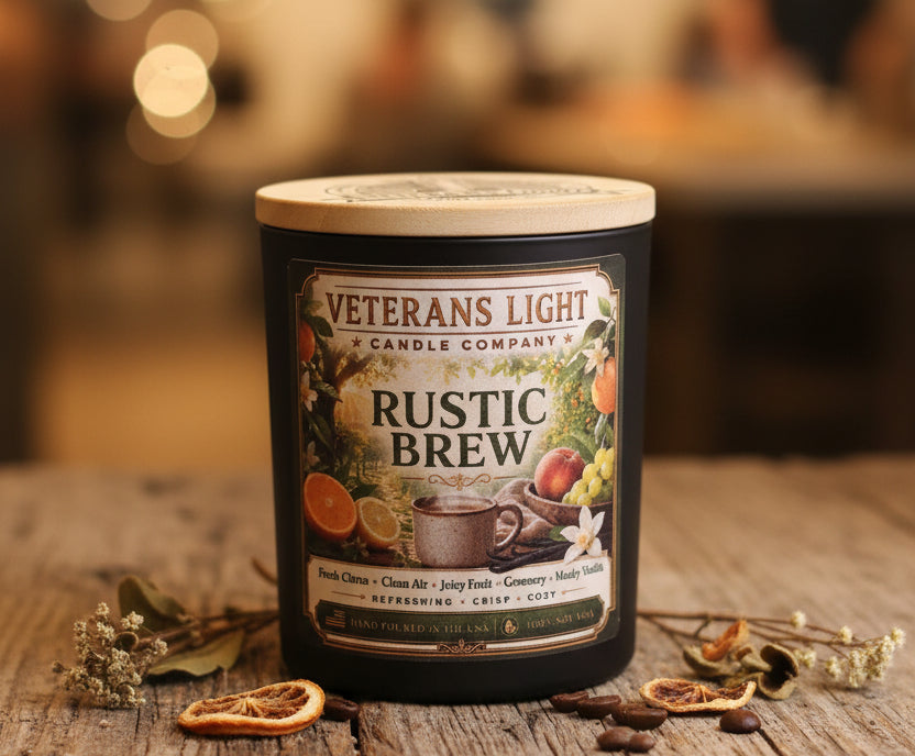 Veterans Light 10 oz Candle - Rustic Brew