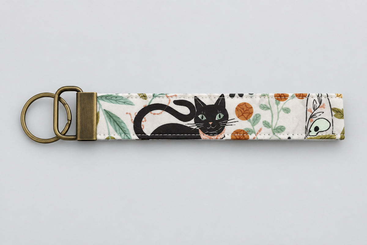 Creepy Kitties Wristlet Keychain
