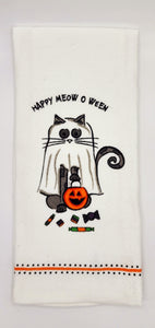 Happy Meow o Ween Dish Towel