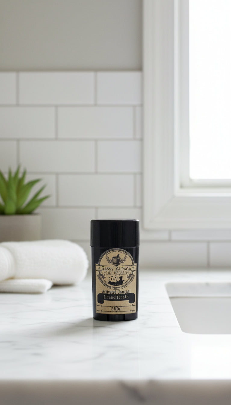 The Sassy Alpaca Deodorant with Activated Charcoal: Dread Pirate