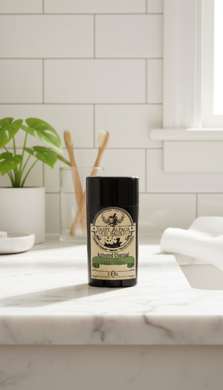 The Sassy Alpaca Deodorant with Activated Charcoal: Zippy Hippy