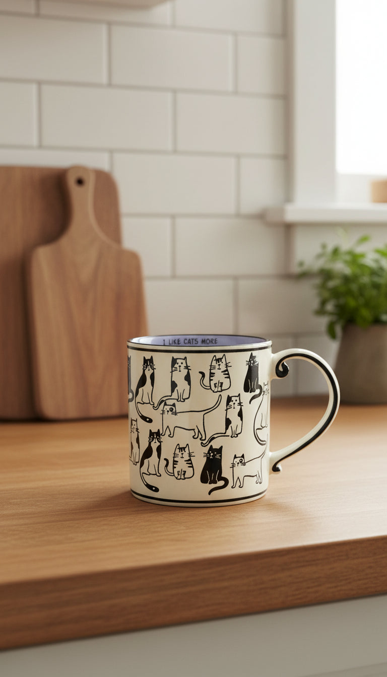 Like Cats More Coffee Mug
