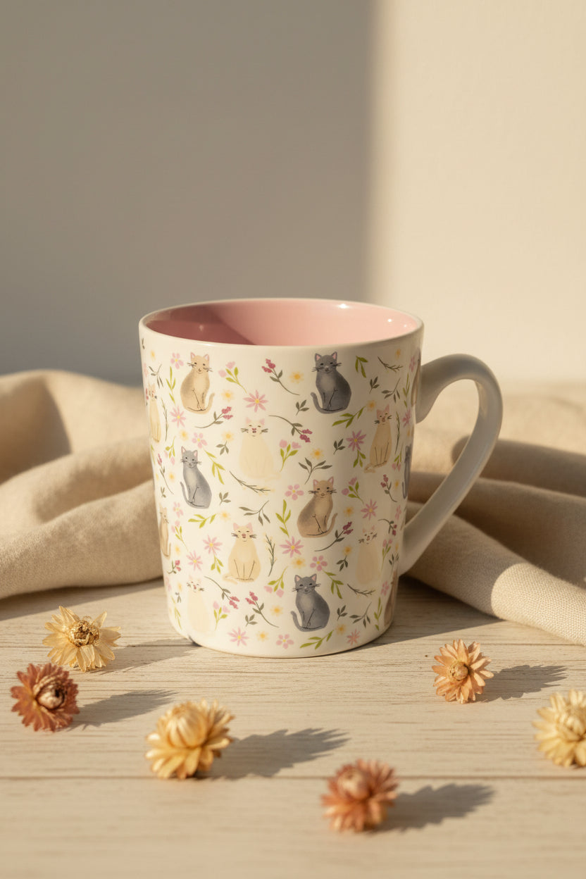 Purrs & Petals Coffee Mug