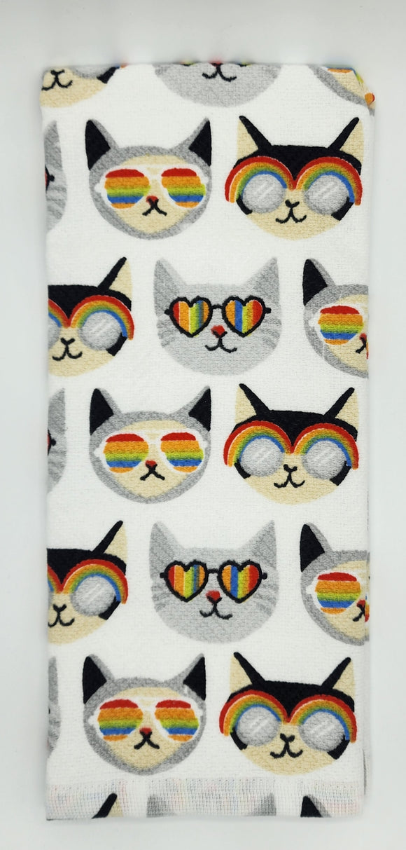 Cool Cats & Kittens Dish Towel
