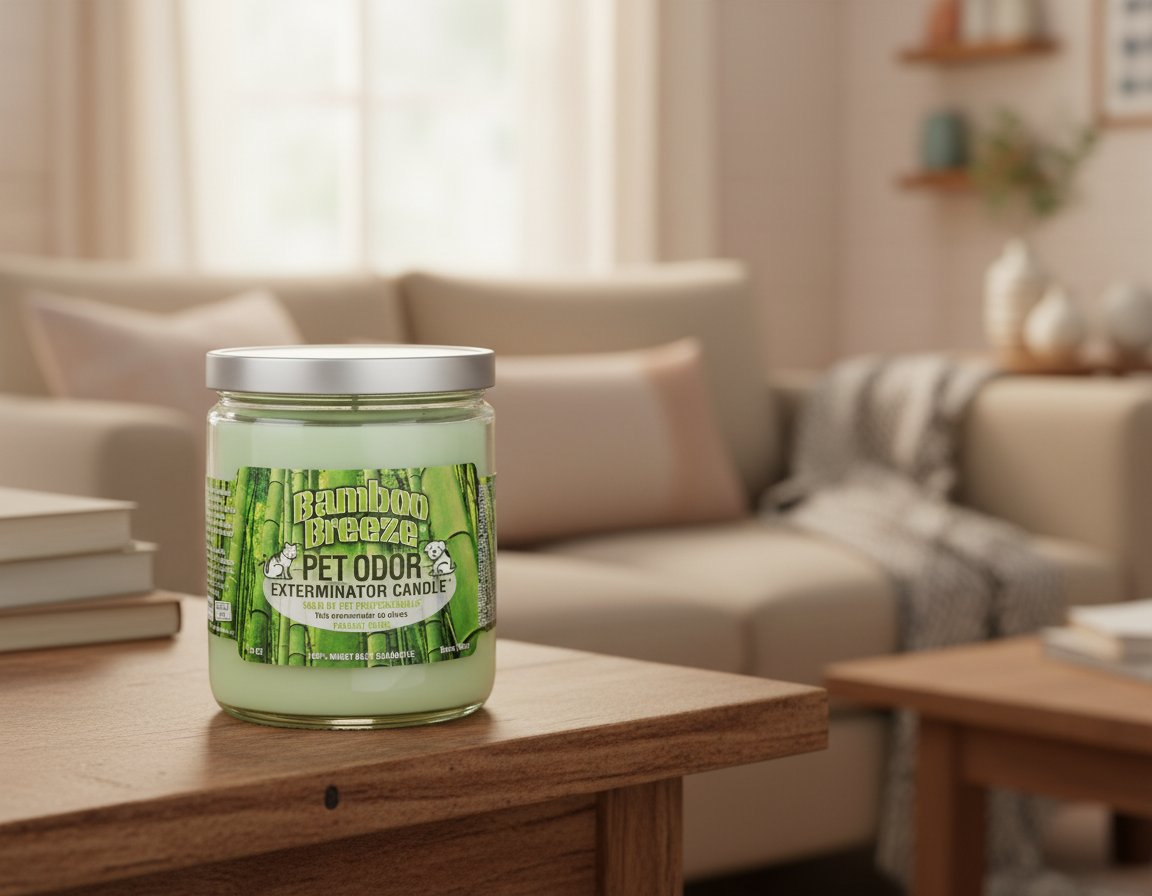 Pet Odor Exterminator Candle - Bamboo Breeze