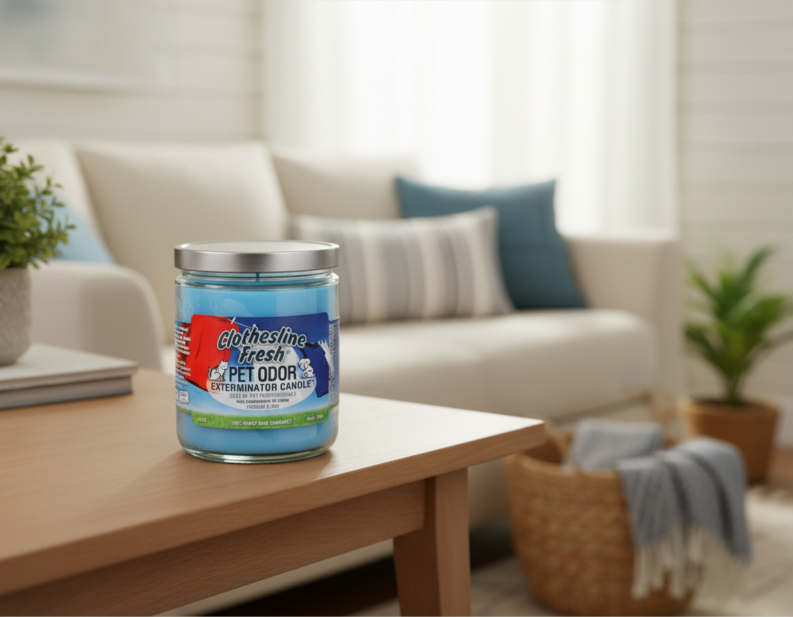 Pet Odor Exterminator Candle - Clothesline Fresh
