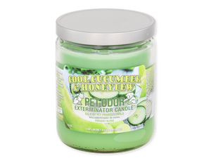 Pet Odor Exterminator Candle - Cool Cucumber & Honeydew