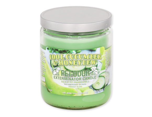 Pet Odor Exterminator Candle - Cool Cucumber & Honeydew