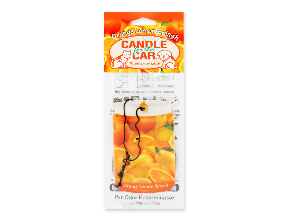 Pet Odor Exterminator Candle for the Car - Orange Lemon Splash